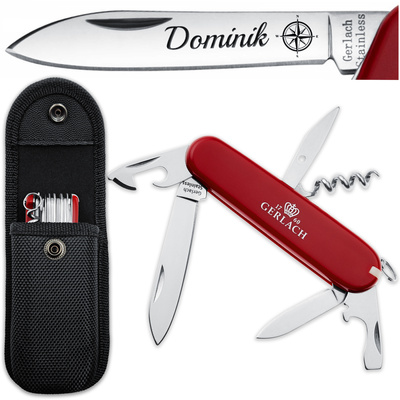 Scyzoryk Wielofunkcyjny Gerlach 12 funkcji z Grawerem Prezent Świąteczny