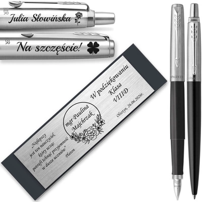 Pióro Wieczne i Długopis Parker Jotter 60 Czarny z Dowolnym GRAWEREM 
