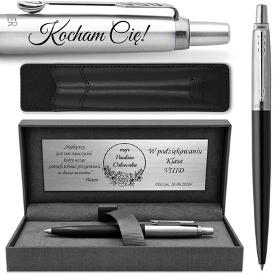 Długopis Parker Jotter 60 Czarny z ETUI Black i GRAWEREM - Prezent dla Męża