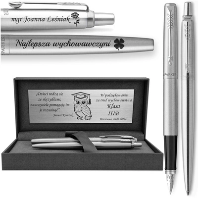 Zestaw Parker Jotter CT Pióro + Długopis z Grawerem Prezent na Święta