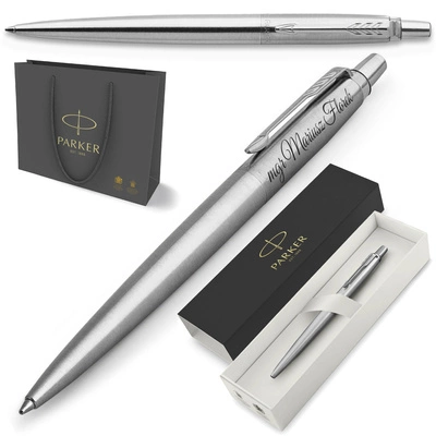 Parker Jotter CT Grawer Długopis Prezent dla Taty Premium Steel Elegancki