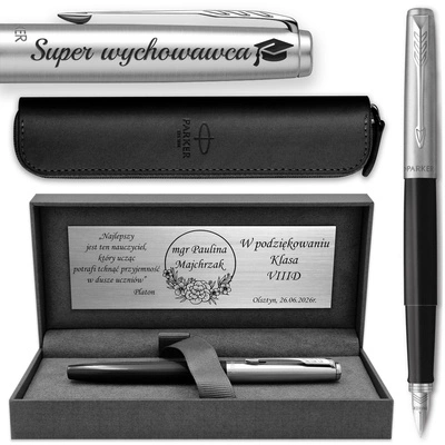 Pióro Wieczne Parker Jotter 60 Czarne z ETUI i GRAWEREM na Prezent dla Syna