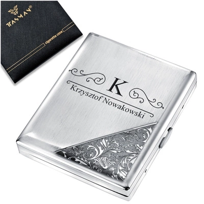 Papierośnica ze Stali z Grawerem PREMIUM – Elegancki Prezent na Święta PAR