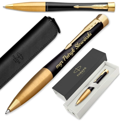 Długopis Parker Urban GT Muted Black Pozłacany z ETUI i GRAWEREM na Prezent