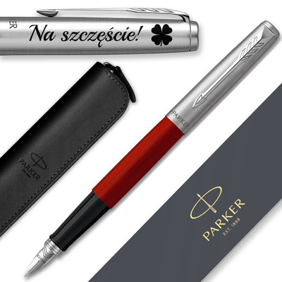 Pióro Wieczne Parker Jotter 60 Czerwone z ETUI i Grawerem Prezent dla Córki