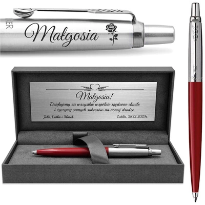Długopis Parker Jotter 60 Czerwony z GRAWEREM Prezent dla Mamy Pracownicy