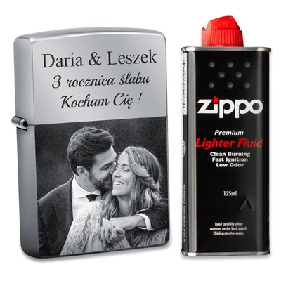 Zapalniczka Benzynowa Zippo Z250 GRAWER Zdjęcia Prezent dla Chłopaka Męża