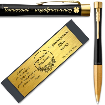 Długopis Parker Urban GT Muted Black Pozłacany - GRAWER dla Współpracownika