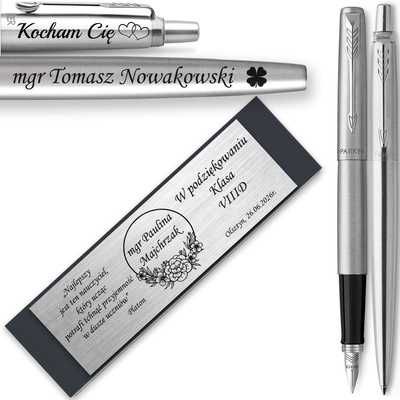 Zestaw Parker Jotter CT z Grawerem i Tabliczką - Idealny Prezent