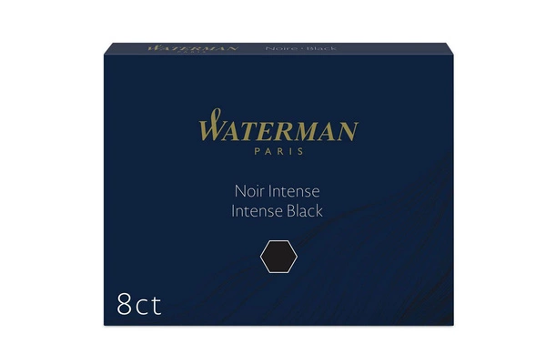 Naboje Waterman do pióra wiecznego 8szt. CZARNE Intense Black