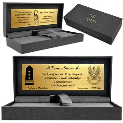 Pudełko Parker PRESTIGE z Grawerowaną Tabliczką na Długopis Pióro