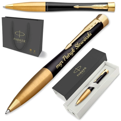 Długopis Parker Urban GT Muted Black Pozłacany z GRAWEREM na Prezent 